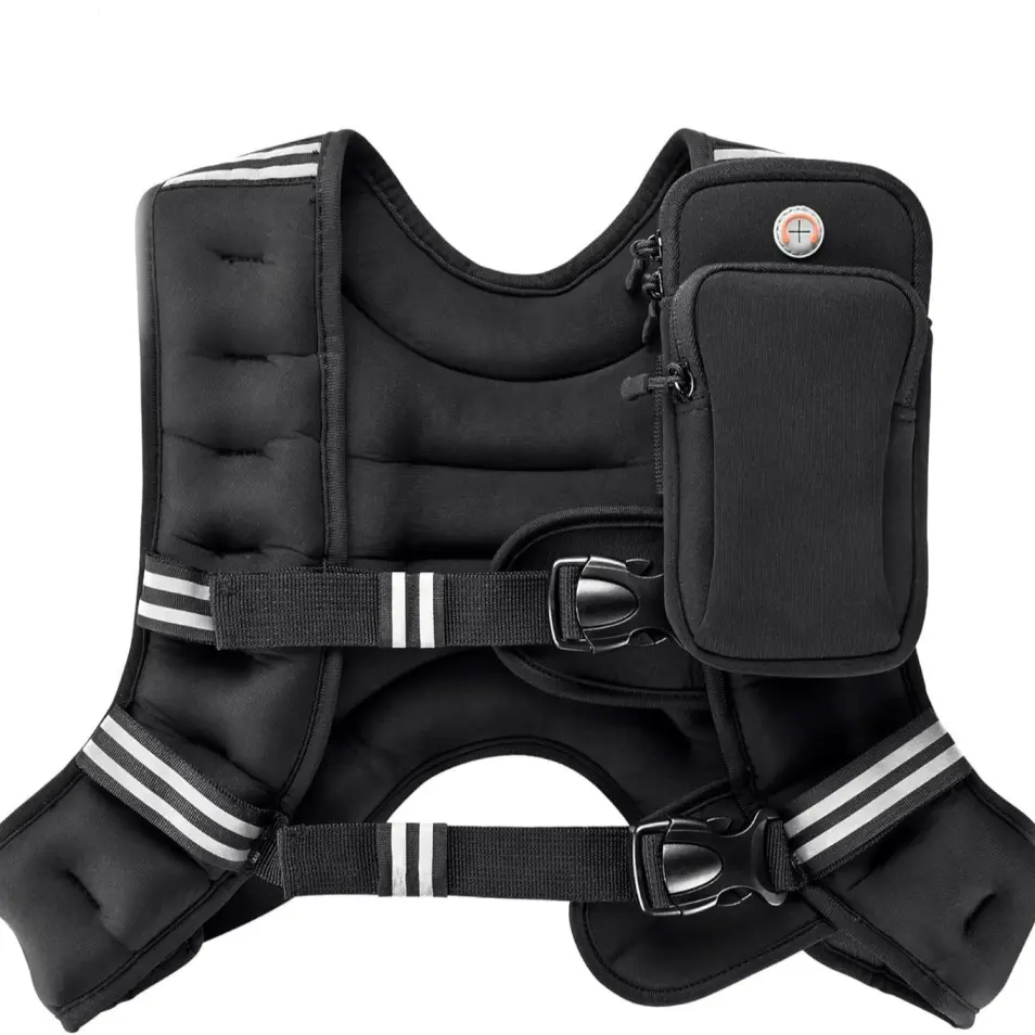Weighted Vest, 12lb/16lb Weight Vest with Reflective Stripe for Workout, Strength Training, Running, Fitness, Weightlifting
