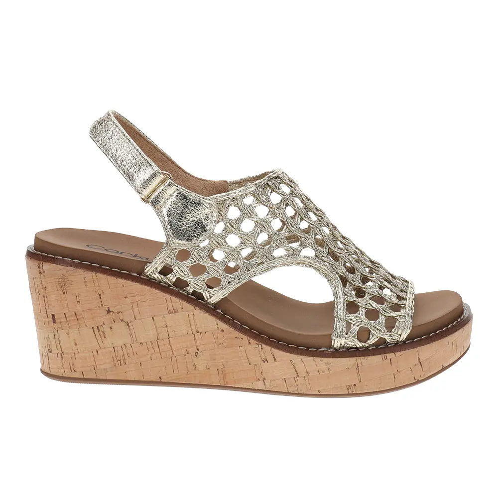 Corkys Womens Carley Slingback Casual Sandals Casual Mid Heel 2-3" - Gold