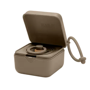 BIBS Pacifier Box - Dark Oak, Multi-use Product, Ideal for Infants, Dark Brown Color
