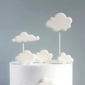 8 Piece Cloud Cake Decorations, 3D Foam Cake Pops, Cake Decorating Supplies, Perfect for Birthday Parties, Grand Opening Celebrations, Party Supplies