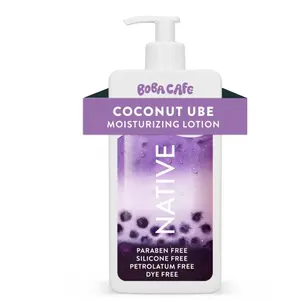 Native Moisturizing Body Lotion, Limited Edition Coconut Ube, Silicone Free for Women and Men, Boba Café, 16.5 oz