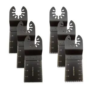 Daily useMixed Wood Oscillating Tool Blades Multitool Saw Blade Set, Quick Release Saw Blades Fit for Fein Multimaster, Porter Rockwell Cable,Black & Decker,Ridgid Ryobi, Dewalt, Chicago (6 PCS)