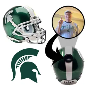 Michigan State Spartans College Football Collectible Mini Helmet - Picture Inside