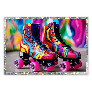 Glitter Sticker (Roller Skates 3.5x2.4)