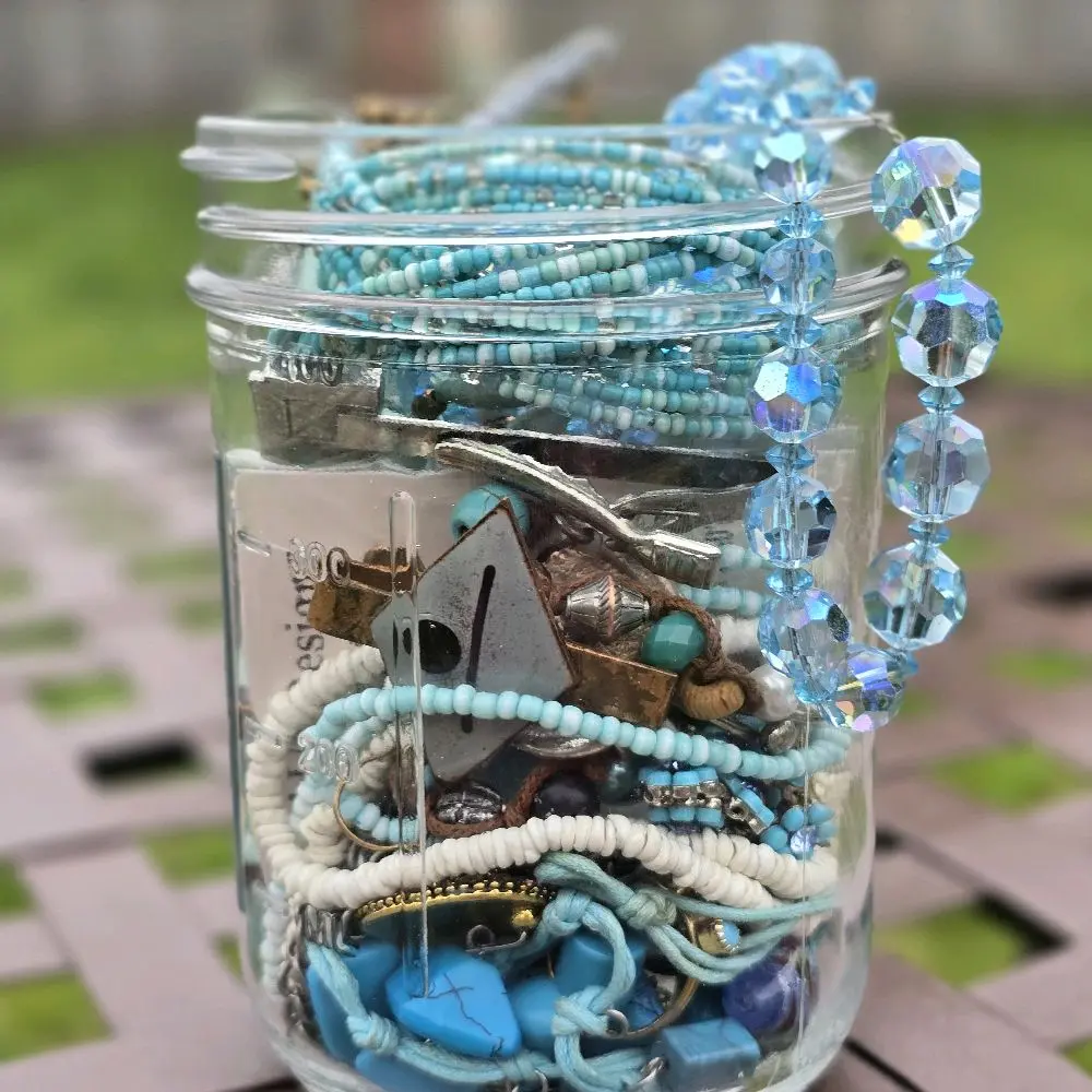 Mystery Jewelry Jar- Blue