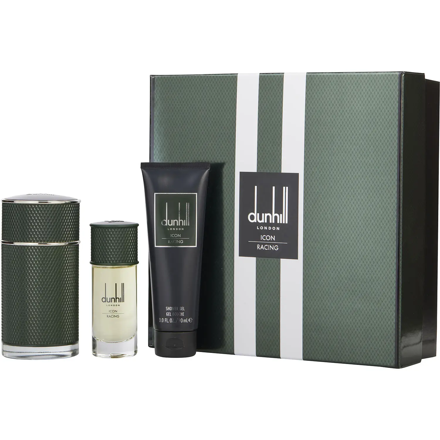 Dunhill Icon Racing Set-Eau De Parfum Spray 3.4 Oz & Eau De Parfum Spray 1 Oz & Shower Gel 3 Oz For Men