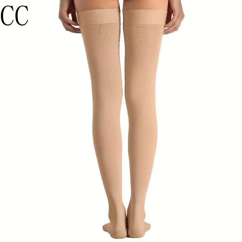20-30 MmHg Compression Stockings For Men And Women, Thigh High Length, Dot-Top, Open Toe, Opaque Fabric Spandex Womenswear Comfort Nylon Festival Party grip socks Knit Bridal thigh high socks 20-30 MmHg Compression Stockings For Men And Women, Thigh High Length, Dot-Top, Open Toe, Opaque Fabric Spandex Womenswear Comfort Nylon Festival Party grip socks Knit Bridal thigh high socks