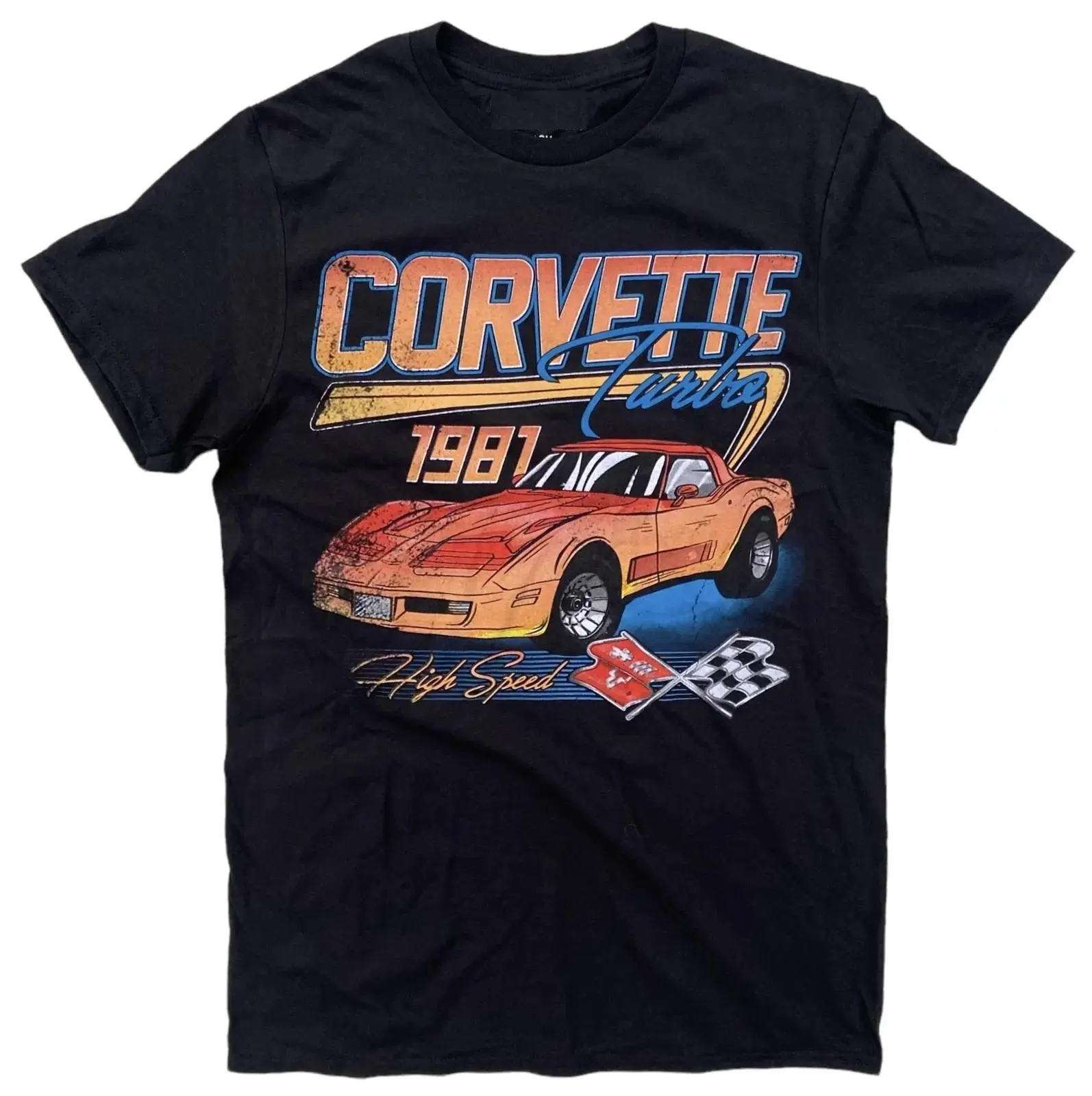 1981 Corvette Turbo T-Shirt, Vintage Retro Sports Car Graphic Tee