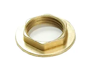 Basin Faucet Brass Metal Lock Nut 1/2 Inch IPS Pack of 10 Polished Brass Hardware Component
