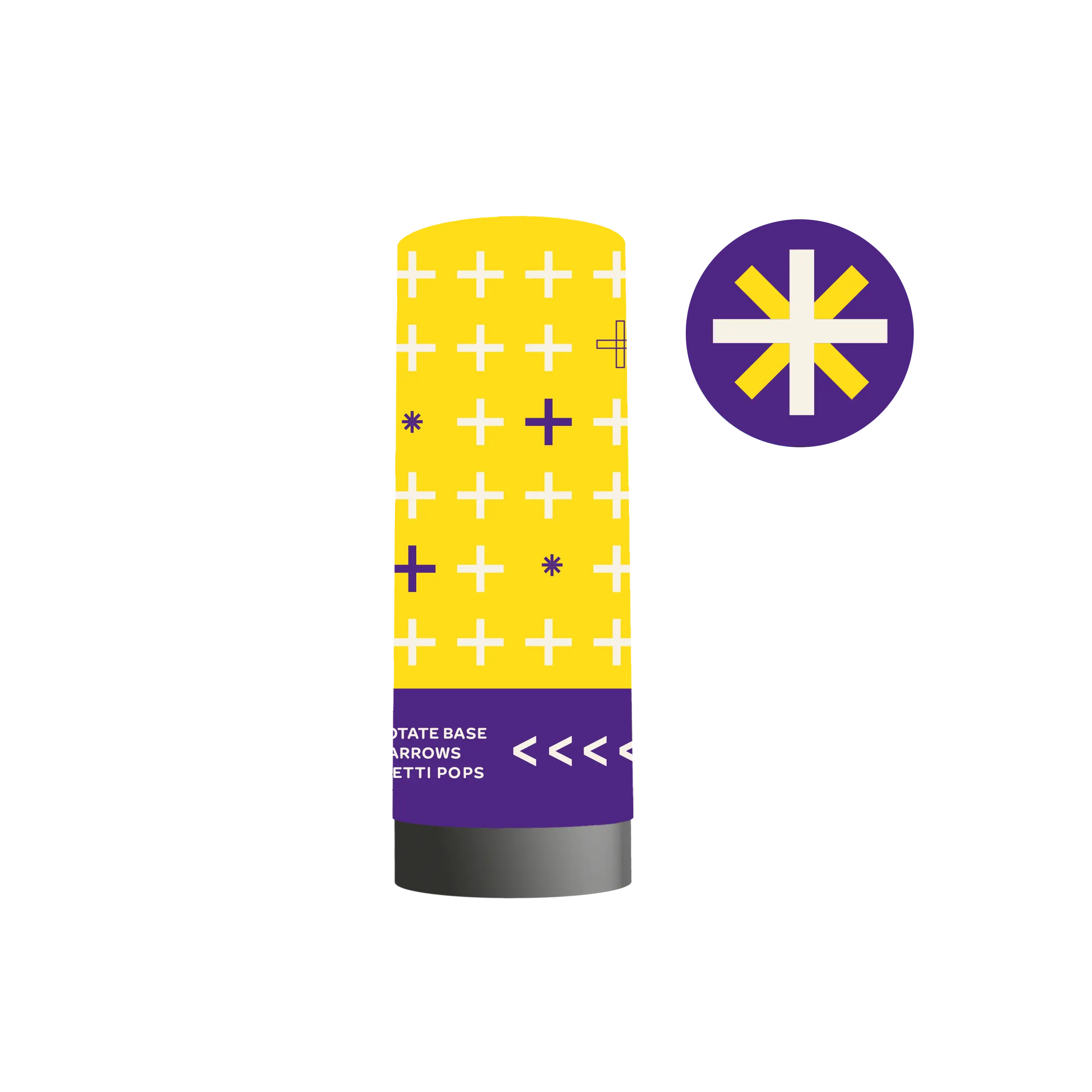 Yellow/Purple Confetti Popper