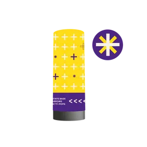 Yellow/Purple Confetti Popper