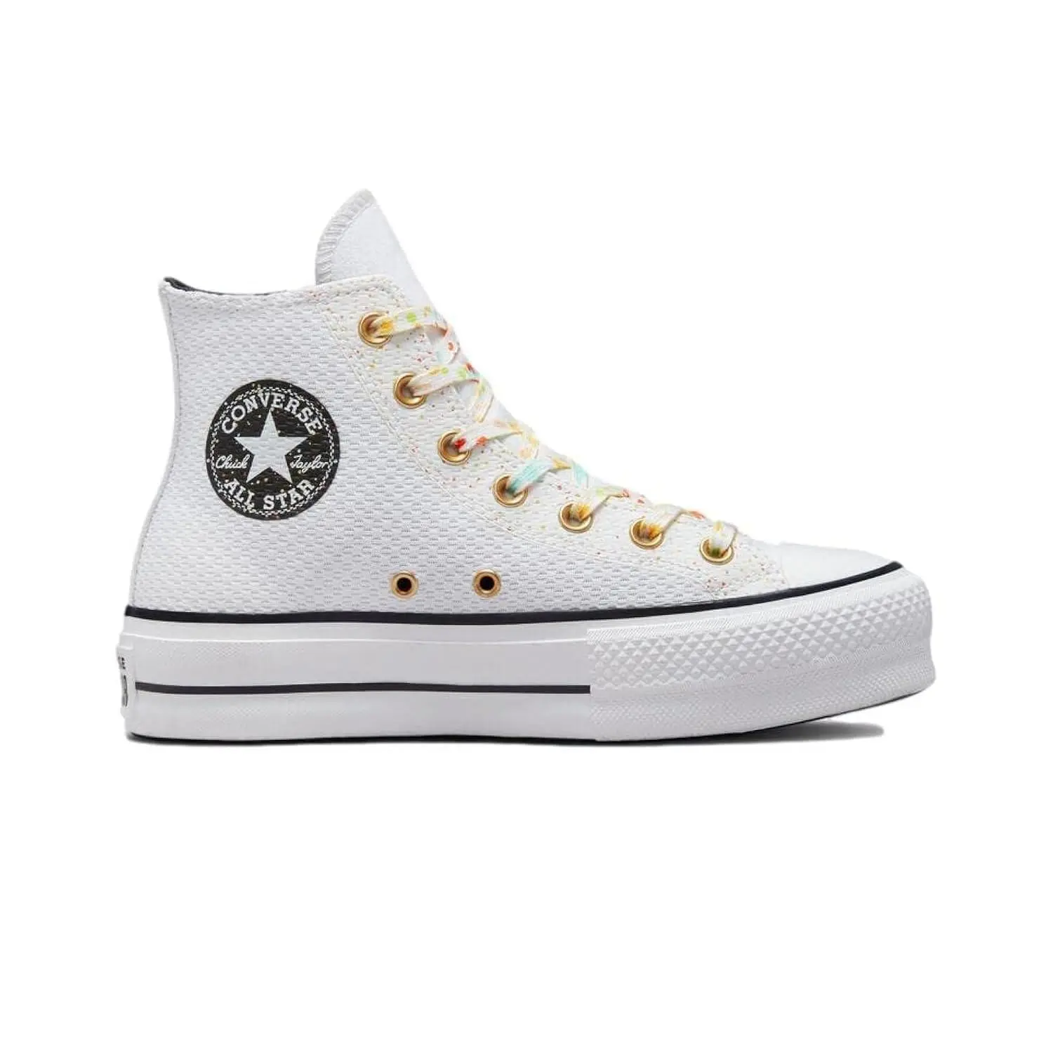 Converse Women's Chuck Taylor All Star Lift Athletic Sneakers - White/Storm Wind, US Size 8, Casual Walking Shoes, Sports Footwear