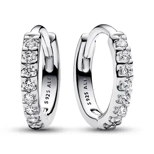 Pandora Sparkling Huggie Hoop Earrings 293015C01