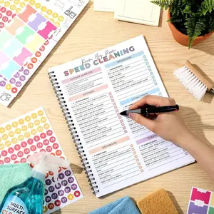 Home Cleaning Guide，Cleaning Hacks Checklist，Easy Home Cleaning Organizer，Chore Chart for Family，Ultimate Spring Cleaning Checklist for Whole House，Useful New Home Gift，Housewarming Gift