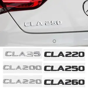 ABS Car Tail Letters Sticker Emblem for Mercedes Benz CLA35 CLA200 CLA220 CLA250 CLA260 Rear Trunk 3D Number Badge Decals