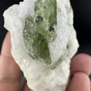 5 Natural Diopside on Calcite Crystal Lot Afghanistan 1350g 80-84mm Specimens