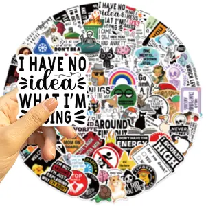 300 PCS Funny Stickers for Adults, Waterproof Vinyl Sarcastic Prank Meme Decals for Laptop, Water Bottle, Phone, Kindle, Journal, Scrapbook, Bumper, Skateboard, Luggage, No Repeats