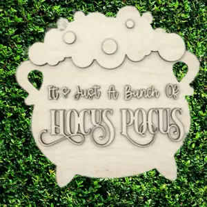 *“Hocus Pocus Cauldron” Wood Blank – Halloween DIY Sign