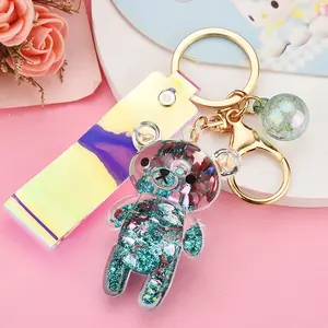Cute Glitter Bear Keychain - Ideal for Bag and Car Key
