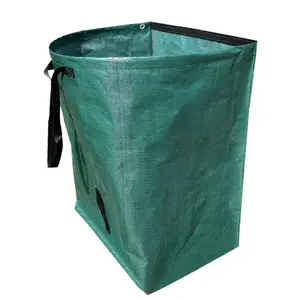 Garden Leaf Bag Semi Circular Garden Waste Bag Outdoor Courtyard Leaf Collection Bag Reusable Yard Debris Bag Gardening Tool For Patio Lawn Cleaning
