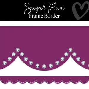 Sugar Plum Rhinestone Bulletin Board Border