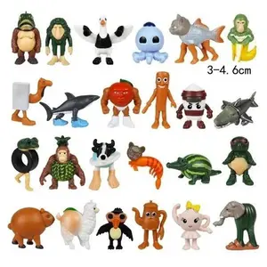 24Pc Italian Brainrot Set Tung Tung Tung Sahur Tralalero Tralala Figurine Mini Ornaments Action Figure Toys Kids Birthday Gifts
