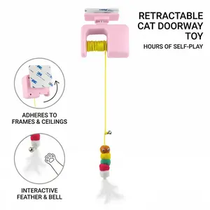 Interactive Cat Toy for Indoor Cat, Automatic Door Hanging Cat Toy with Detachable Design, Kitten Toys for Indoor Cats Self Play