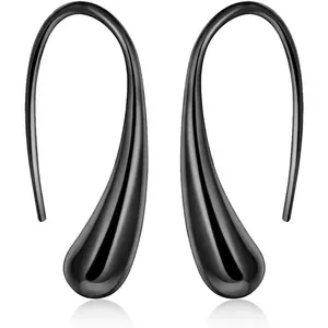 Fashion Classic Sterling Silver Thread Drop Earrings Teardrop Back Chunky Dangle