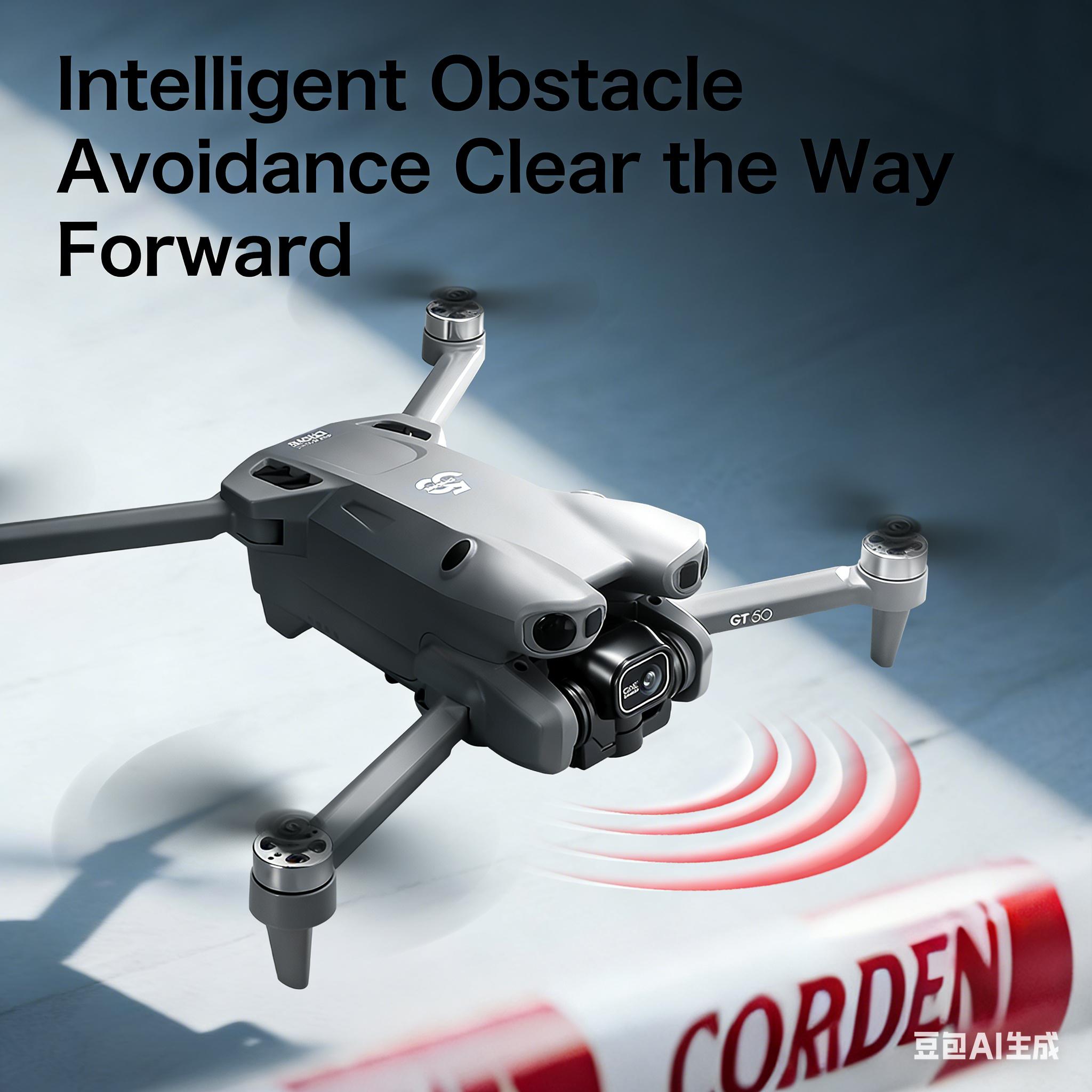 GT50 Dual Battery Drone — 4.3" LCD Remote, HD Aerial, Smart Obstacle Avoidance, Brushless Motor & Optical Flow Hover Quadcopter | Beginner-Friendly & Perfect Kids Gift