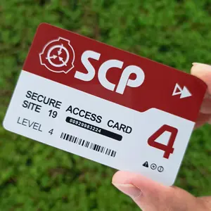 Scp Foundation ID Card, 1 Piece Level 4 Scp Key Card, Scp Security Card, Scp Access Card, Secure Access Card, Special Containment Procedures Foundation Logo Cosplay Access Grade Card, Custom Art Card