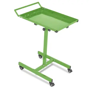 GAOMON 35-45 Inch Green Adjustable Height Worktable, 220 Lbs Capacity Heavy-Duty Work Table with Wheels & Brakes, Mechanics Workbench for Warehouse, Repair Shops, Workshop, Garages and DIY