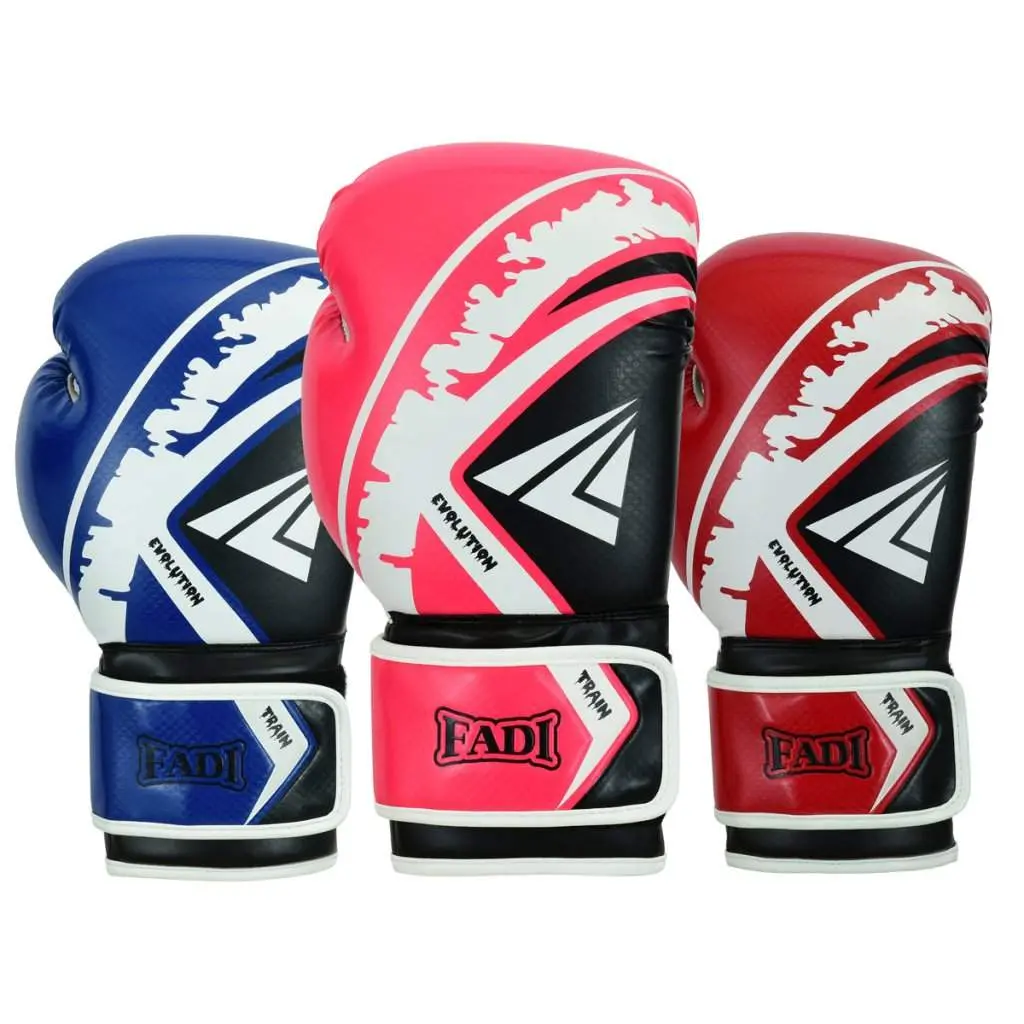Fadi Sports Train Evolution Series Boxing Gloves - Faux Leather with Air Flow Mesh - Comfortable & Durable 16-Inch Gloves for Amateur & Professional Boxers