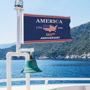 Double-sided American 250th Anniversary Patriotic Backdrop 4th of July Independence Day Party Decor Large USA Flag Banner 1776-2026 Photo Booth Prop for Celebration Events Photography Supplies