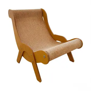 bed Cat recliner scraper board anti-scratch cat nest wooden sword hemp grinding claws scratching pad pet hammock sofa toy carton Kitten Homemade