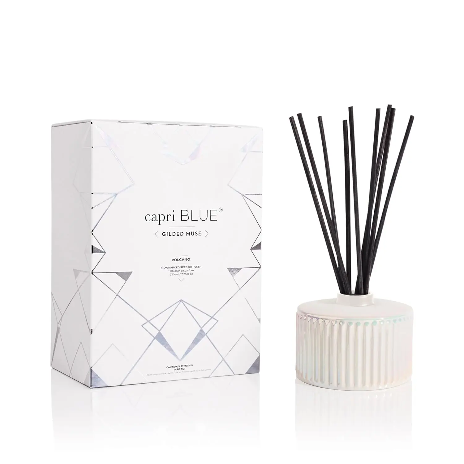 Reed Oil Diffuser - Comes with Diffuser Sticks, Oil, and Glass Bottle - Aromatherapy Diffuser - 7.8 Fl Oz - Volcano