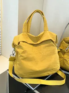 Women's Solid Color Tote Bag, Fashionable Large Capacity Shoulder Bag for Daily Used, Casual Trendy Versatile High-quality Daily Commuting Bag, Girl Fashionable Shopping Bag