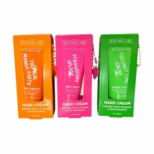 3-pc Hand Cream Set Infused with Vitamins & Antioxidants for Moisturizing and Nourishing Hands in Mango Party Strawberry Splash & Coconut Crush thespathecary Flavors