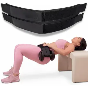 Thrust Belt with Dual-Strap Design - Booty Builder for Heavy Dumbbells, Kettlebells & Plates Up to 400 lbs - Comfortable Glute Workout Equipment for Women -  Tested -  & Gym Use.