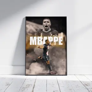 Kylian Mbappe PSG Poster, Football Poster, Football Print, Mbappe Poster, Poster Gift, Soccer Poster, Kylian Mbappe Art, PSG Poster Gift Poster (PRODUCT DOES NOT INCLUDE FRAME)