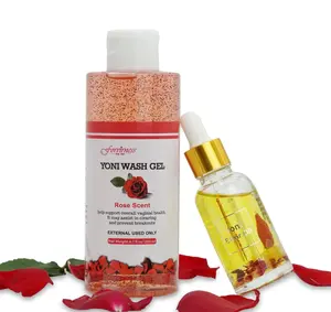 Feminine Wash, Natural Yoni Oil Set, Vaginal Wash with Cleaning Factor - Yoni Wash for Women PH Balance, 1 fl.oz Feminine Oil & 6.7 fl.oz Intimate Cleanser