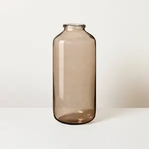 18" Oversized Glass Vase Tan - Hearth & Hand with Magnolia