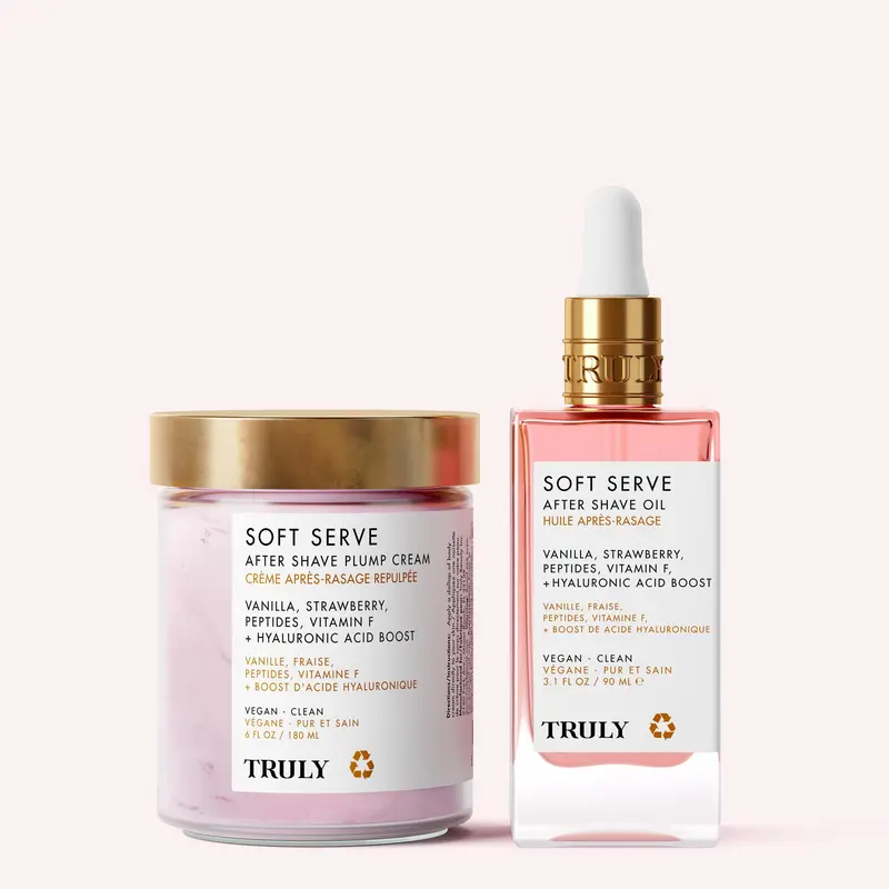 Soft Serve After Shave Duo - Bright Strawberry & Warm Vanilla Scent