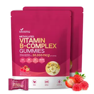 VIVONU Vitamin B-Complex Gummies | 60 Gummies | Methylated B Vitamins | Energy & Daily Wellness Support | 30-Day Supply