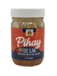 The Pickled Pepper People Pikay Fire Slaw with Hot Habanero Peppers Food Pickled Spicy