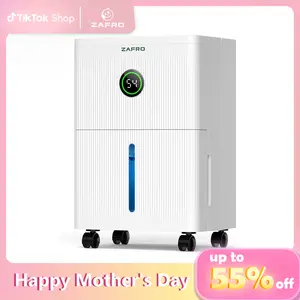 ZAFRO Dehumidifiers for Home and Basement with Drain Hose, Ultra Quiet 41dB, Energy Saving Max 21 Pints Dehumidifier with Auto or Manual Drainage, Auto Defrost, Three Modes, Dry Clothes, 24Hrs Timer