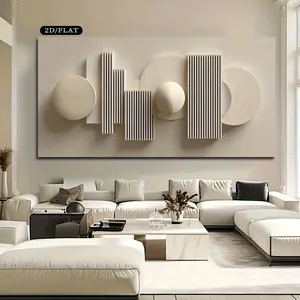 Wooden Framed Canvas Painting 1 piece of modern abstract wall painting wooden frame decoration painting, large-sized horizontal and vertical line art, suitable for 2D plane design of living room and bedroom decoration, Wrapped in canvas