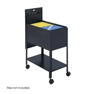 Safco 5362BL Black Extra Deep Mobile Tub File with Lock, Letter Size, Portable Mini Safe for Office Stationery & Supplies, Portable Mini Safes