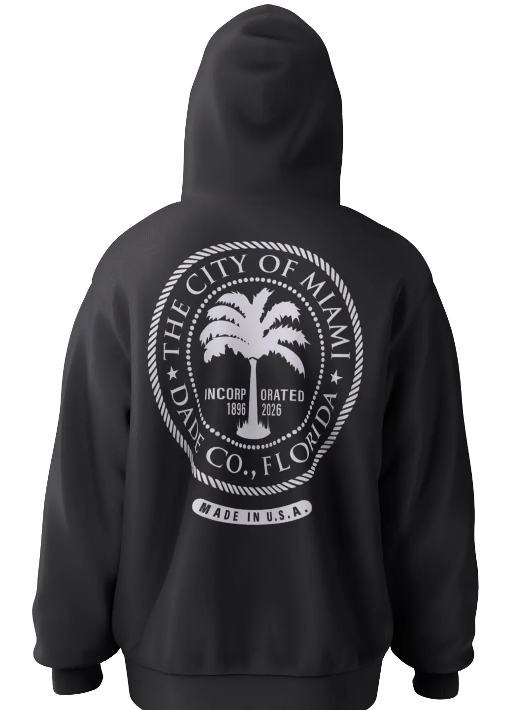 City of Miami Black Hoodie