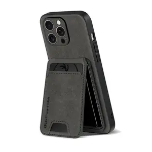 Card Pack Slim Leather Card Holder Case for iPhone 16/15/14/13/12 Pro Max – RFID Protection, Anti-Drop & Luxury Feel KB88