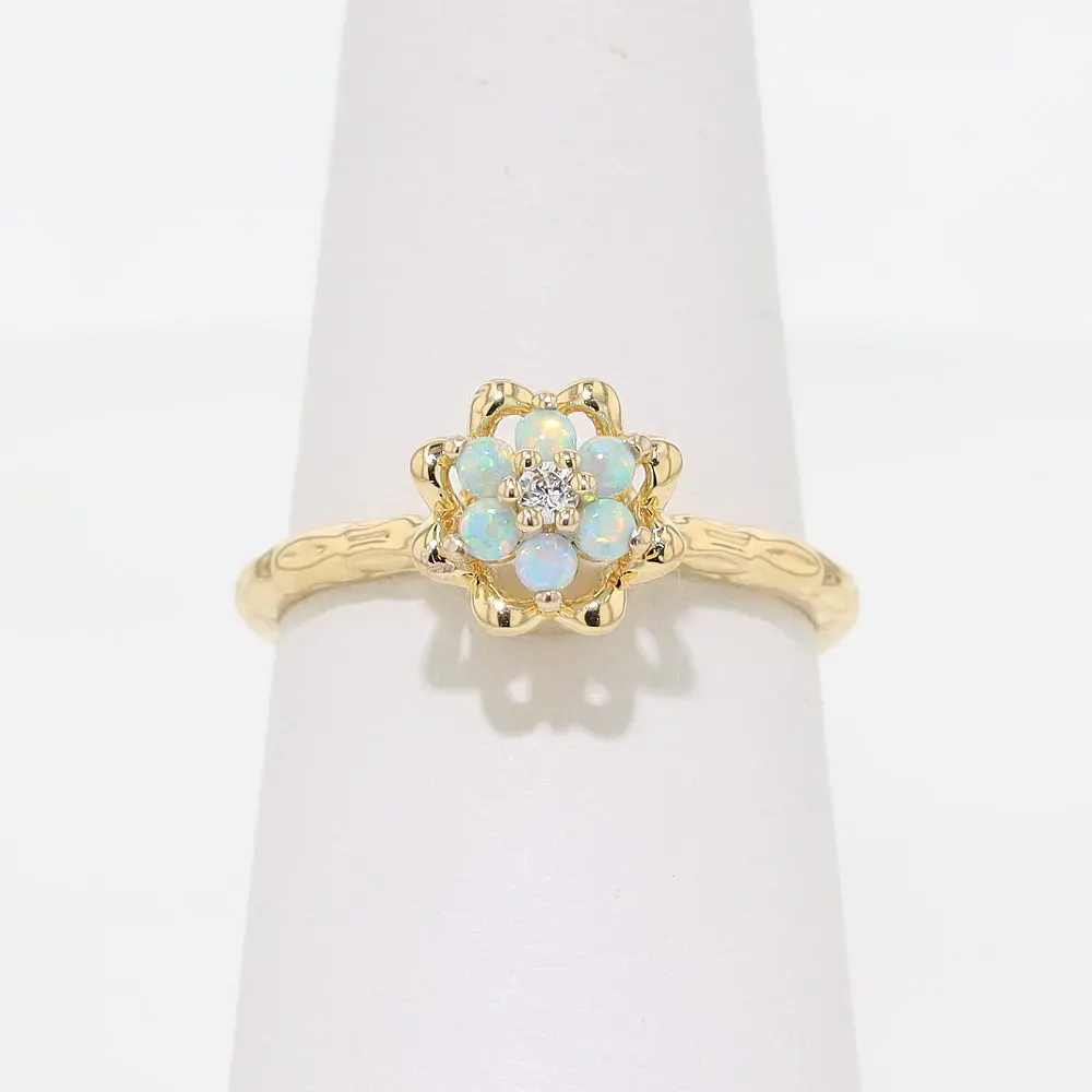 Tulip Rings - Signature Color - Opal Small Original Gold-Filled